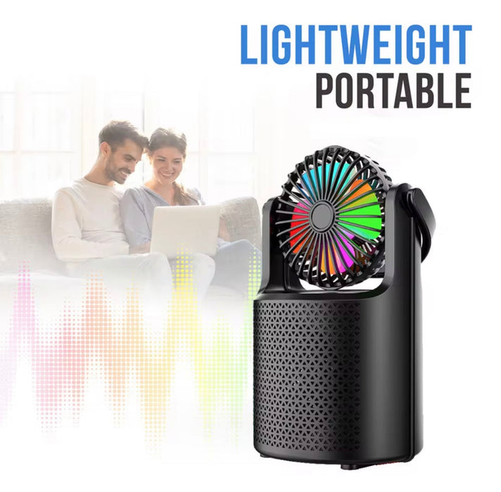 ZQS1440 Mini Speaker with LED Fan – Portable Bluetooth Super Bass Speaker (1500mAh)