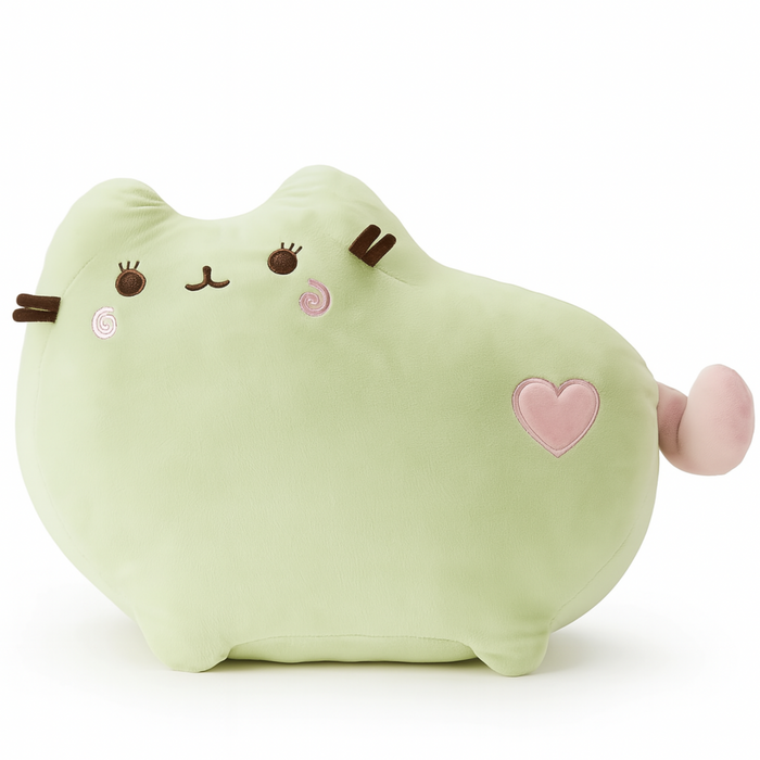 Plush Cat Pillow – Soft & Cute Cartoon Heart Edition
