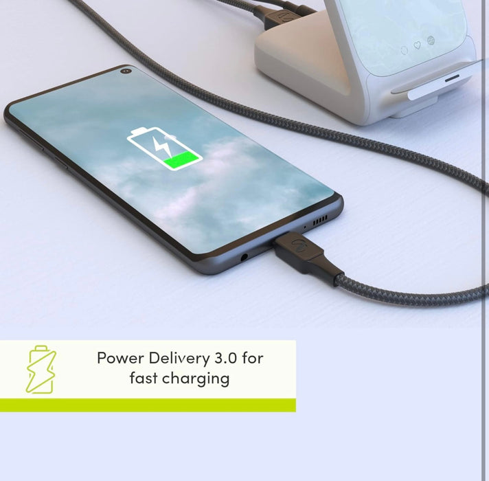 InfinityLab InstantStation Wireless Charging Stand – 15W Qi-Certified, USB-C & USB-A