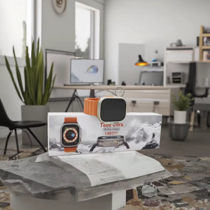 Product packaging with 'Touu Ultra' on a desk in an office setting