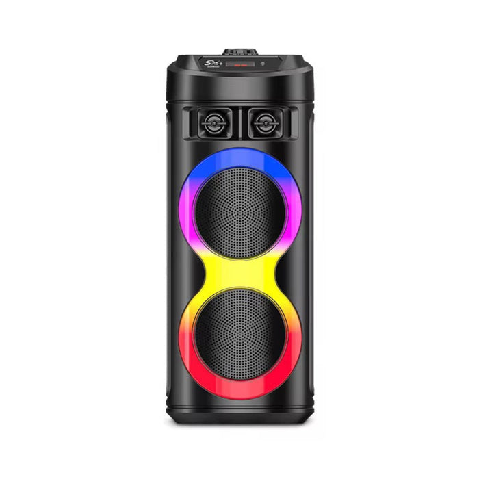 ZQS6220 Portable Bluetooth Speaker with RGB Lights – Dual 6.5” Drivers, 20W Output, Multiple Play Modes