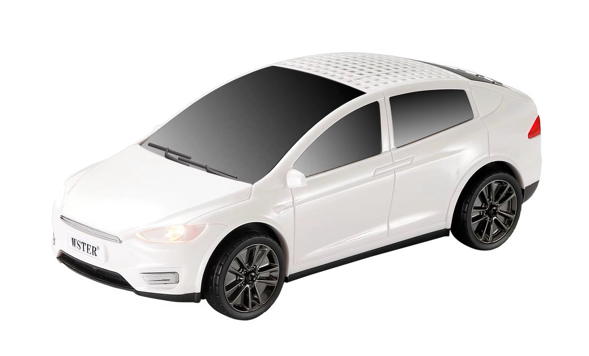 Model of a white car on a white background