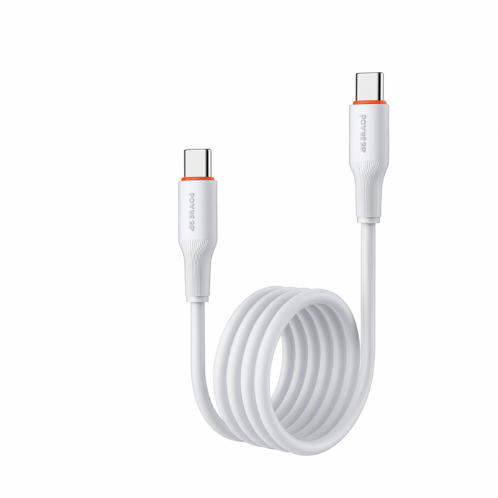 PowerUP 60W USB-C to USB-C Charging Cable – 6FT Silicone Skin-Friendly