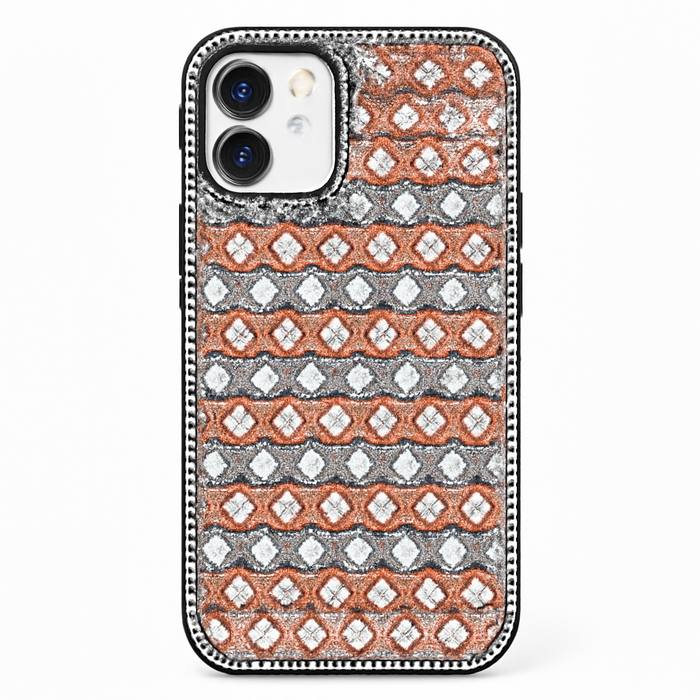Rhinestone iPhone 12 Mini Case – Geometric Design