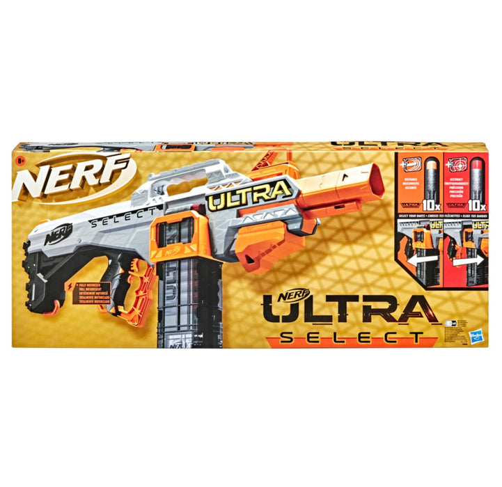 NERF Ultra Select Fully Motorized Blaster with 20 Darts & Dual Magazines