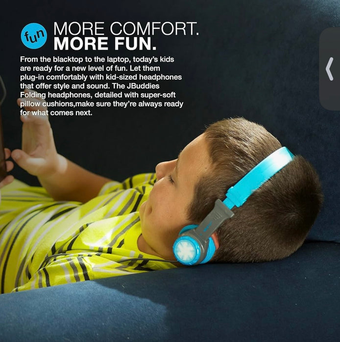 JLab JBuddies Folding Kids Headphones – Volume Safe & Compact