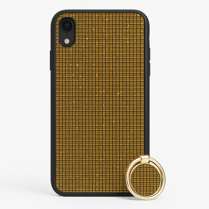Luxury Glitter iPhone XR Case with Matching Ring Holder – Red, Silver, Gold