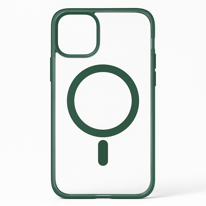 Magnetic Clear Case for iPhone 11 – Forest Green