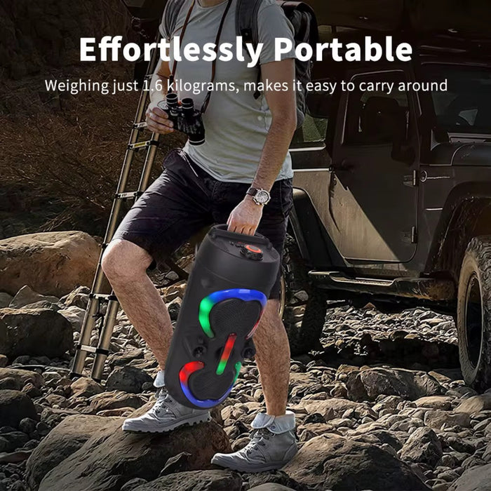 Portable Multimedia Bluetooth Speaker – ZQS4292 – RGB Lights, Super Bass, 1800mAh