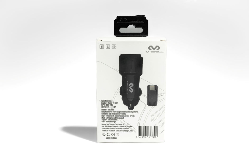 Miccell 2 USB 2.4A Car Charger (Model: VQ-C02)