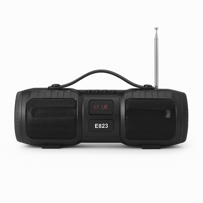 E823 Wireless Bluetooth Speaker – Portable, FM, USB, AUX, Antenna