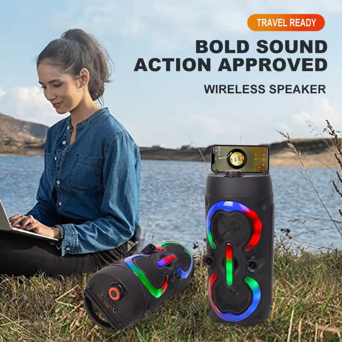 Portable Multimedia Bluetooth Speaker – ZQS4292 – RGB Lights, Super Bass, 1800mAh