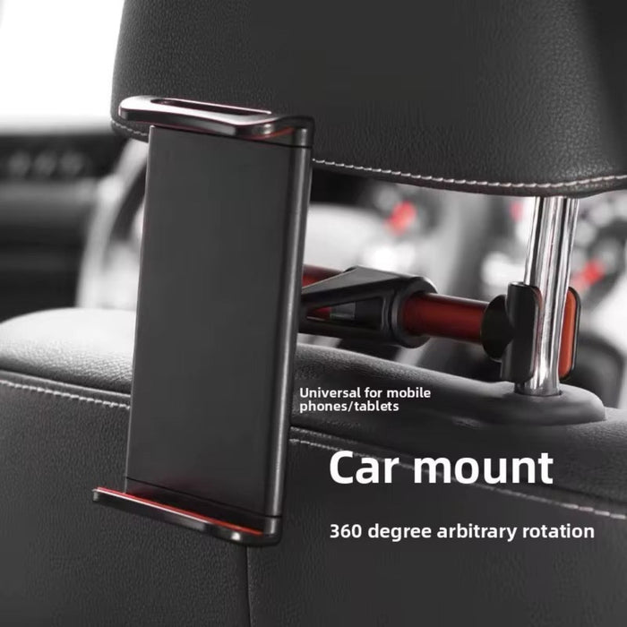 Universal Car Headrest Tablet & Phone Mount – 360° Adjustable Clamp Holder