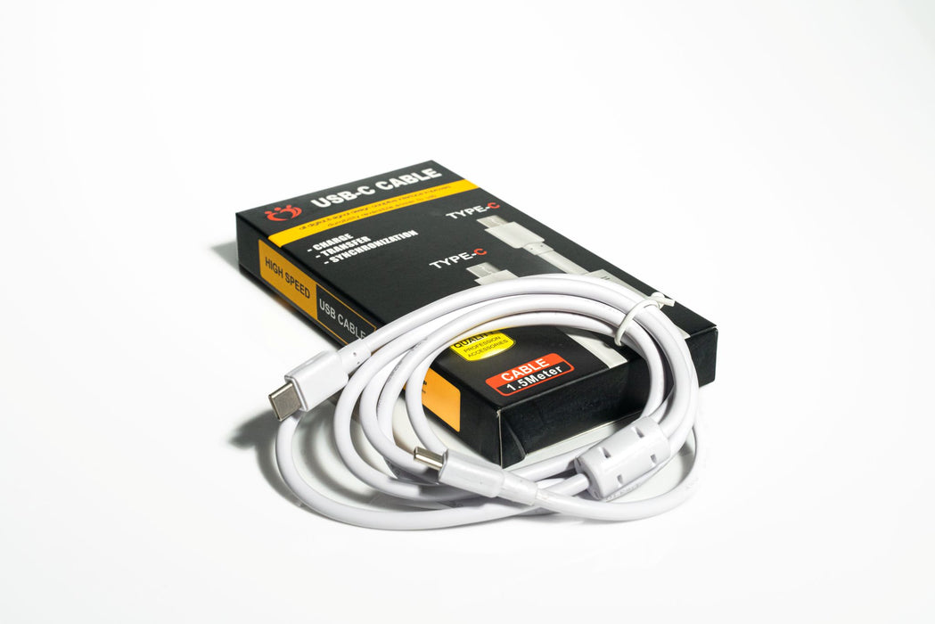 USB-C to USB-C Fast Charging Cable – 3.4A, 1.5 Meter, High-Speed Data Transfer