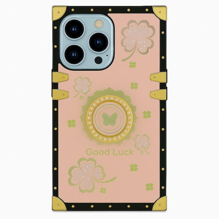 Luxury Clover Case with Ring Kickstand – iPhone 16 Pro