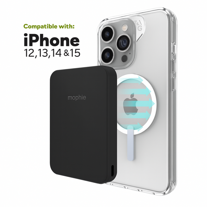 Mophie Snap+ Juice Pack Mini – 5000mAh Magnetic Portable Charger (Certified Refurbished)