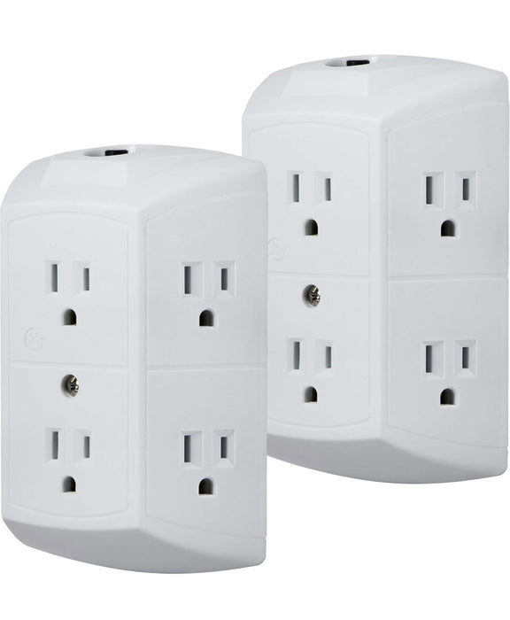 Philips 6-Outlet Tap Adapter – 2 Pack (Side Access Design)