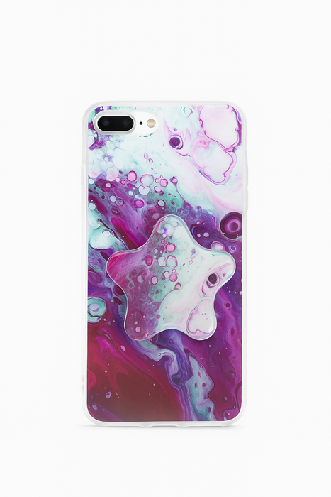 Galaxy Swirl Star Grip Case – Abstract Art Edition