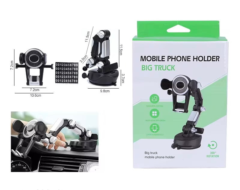 Big Truck Mobile Phone Holder - Heavy Duty Suction Mount (Model X0666)