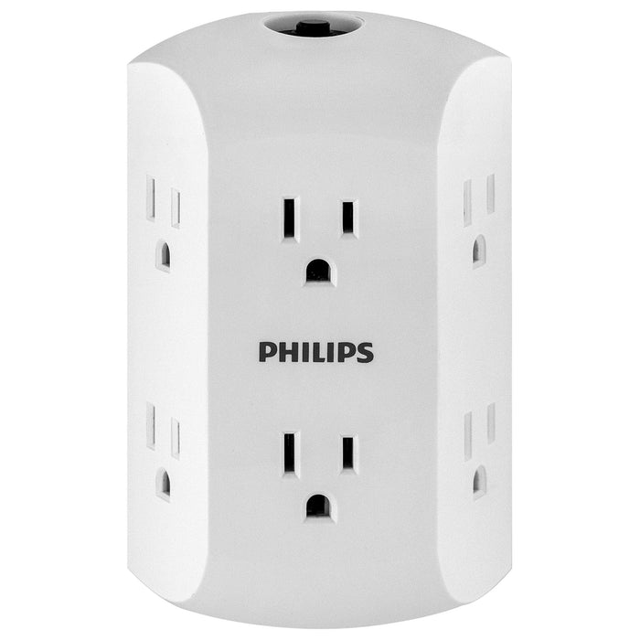Philips 6-Outlet Tap Adapter – 2 Pack (Side Access Design)