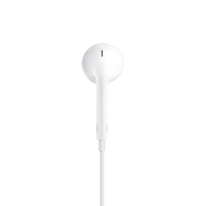 White earphones on a white background