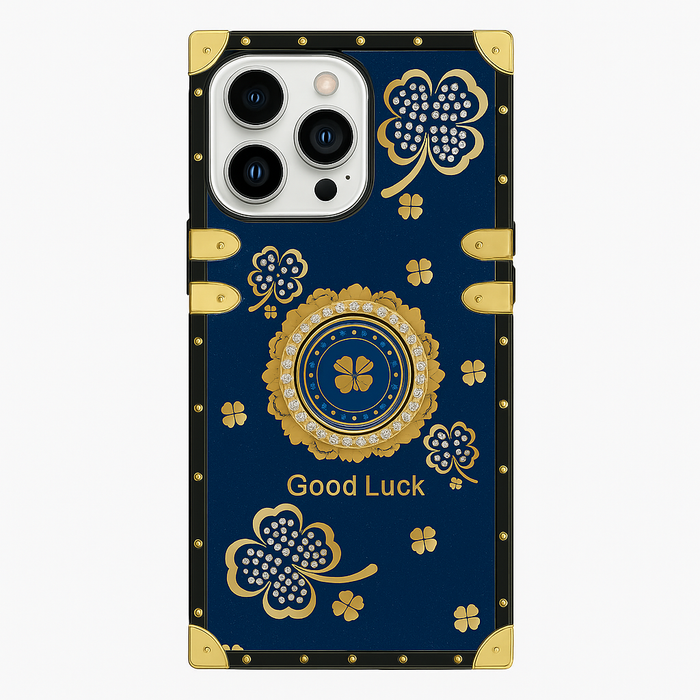 Luxury Clover Case with Ring Kickstand – iPhone 16 Pro