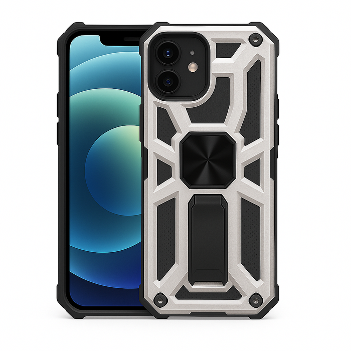 Rugged Armor Case with Stand & Magnetic Mount – iPhone 12 Mini