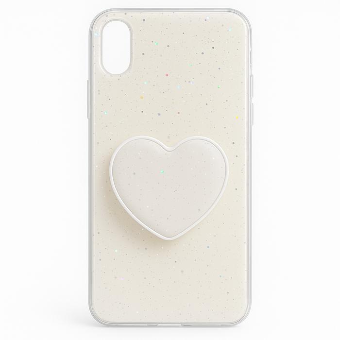 Heart PopSocket Glitter Stand Case – iPhone XR