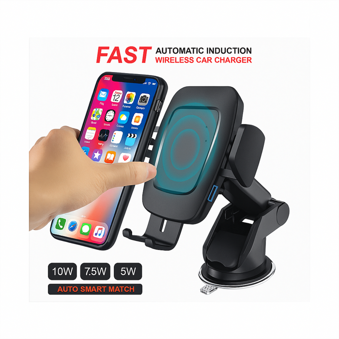 Fast Automatic Induction Wireless Car Charger Mount