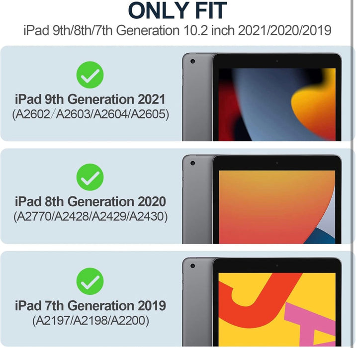 iPad 10.2” Clear Shockproof Case – Fits 9th/8th/7th Gen (2021/2020/2019)