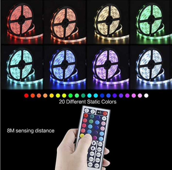 Multicolor RGB LED Strip Light with Remote – 3600 Lumens, 5-Year Life, DIY Kit