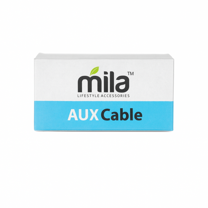 Box of mila Aux Cable on a white background