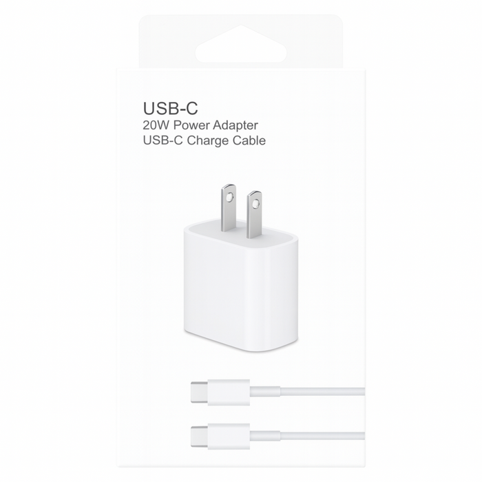 USB-C 20W Power Adapter with USB-C Charge Cable