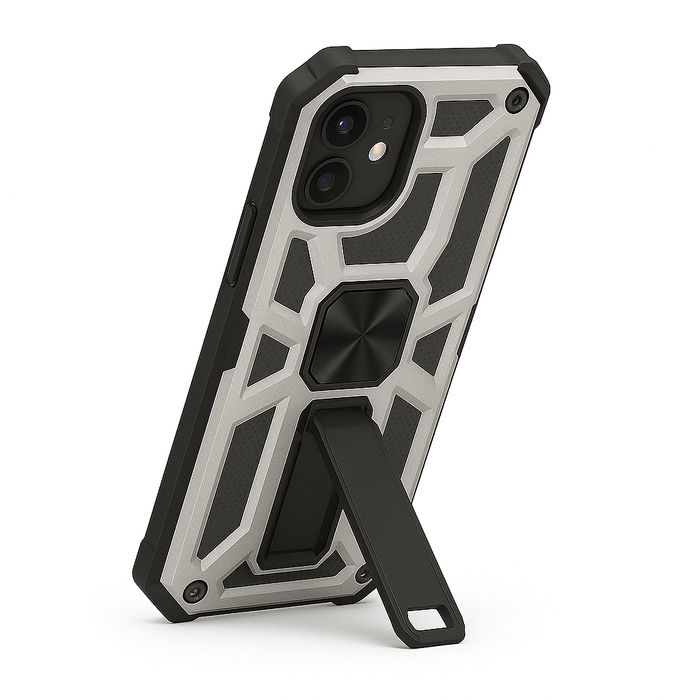 Rugged Armor Case with Stand & Magnetic Mount – iPhone 12 Mini
