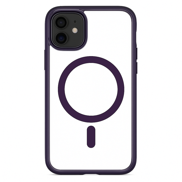 Magnetic Clear Case for iPhone 11 – Deep Purple