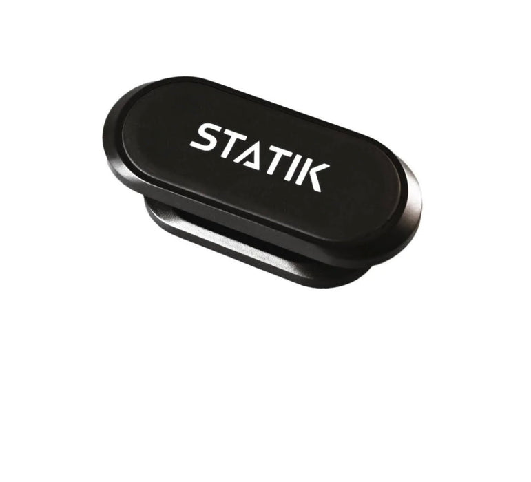 Black device with 'STATIK' branding on a white background