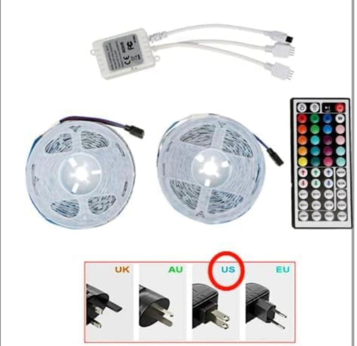 Multicolor RGB LED Strip Light with Remote – 3600 Lumens, 5-Year Life, DIY Kit