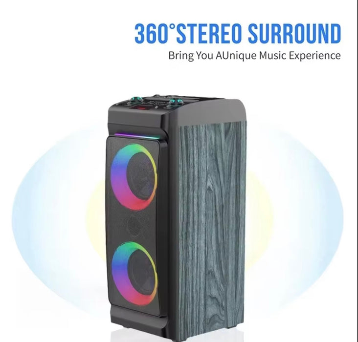 Sing-e Multi-Media Super Bass Speaker – 4” Dual Drivers, 25W x2, LED Lights