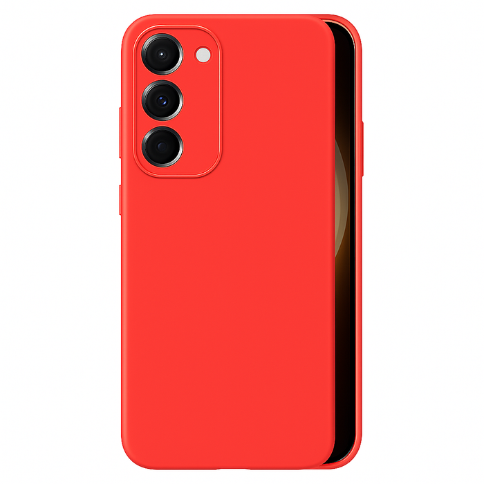 Silicone Case for Galaxy S22 – Silky Soft Finish (Red / Black / Coral)