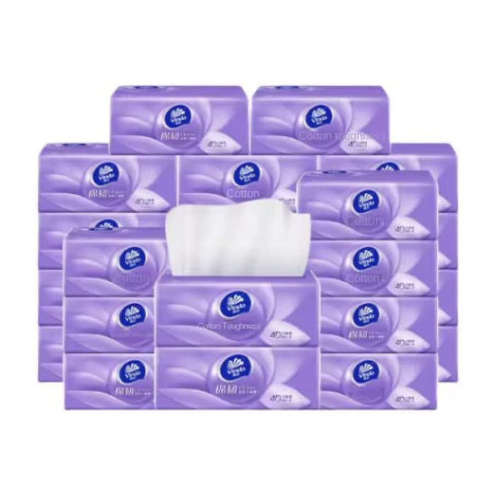Multiple boxes of Vinda cotton wipes on a white background