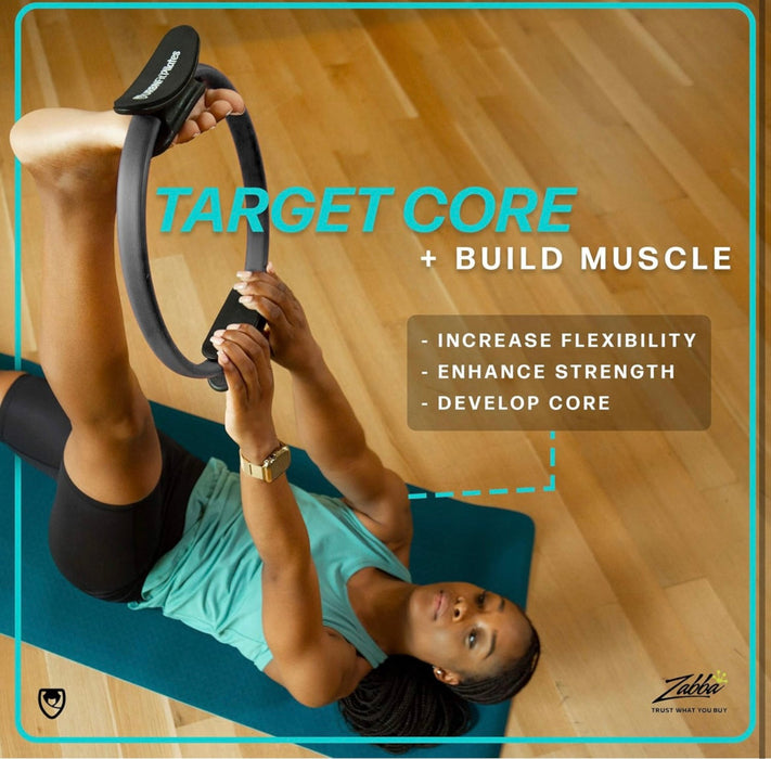 URBNFit Pilates Toning Ring – 12” Magic Circle with Dual Grip Foam Handles