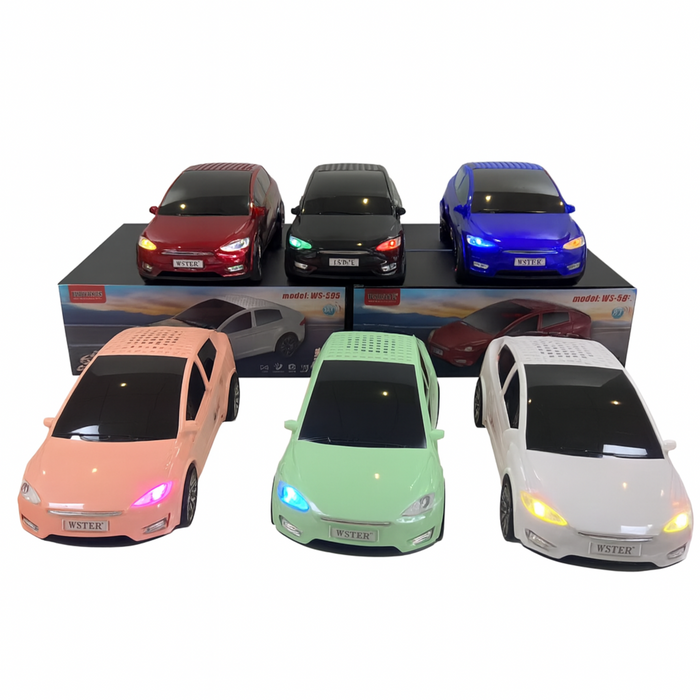 Wireless Car Speaker – Model WS-595 – Bluetooth, TF/USB/FM Radio – Multiple Colors
