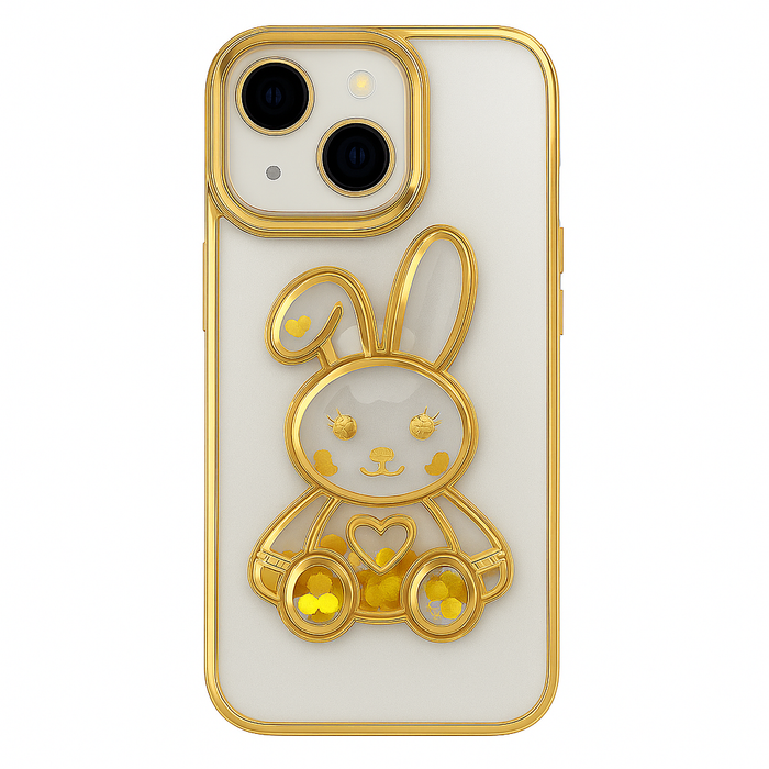 Glitter Bunny Liquid Phone Case – iPhone 14 Plus