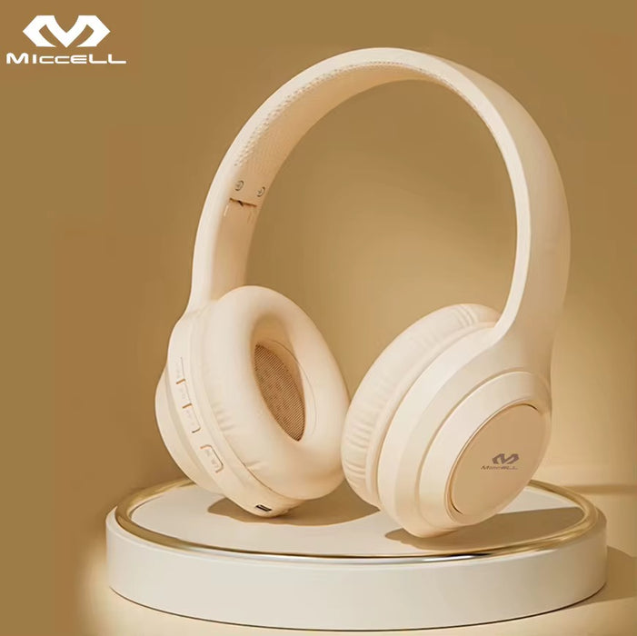 Miccell Wireless Headset – Bluetooth Over-Ear Headphones with Mic
