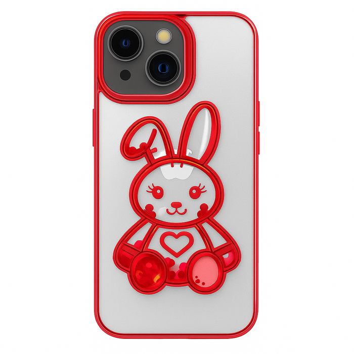 Glitter Bunny Liquid Phone Case – iPhone 14 Plus