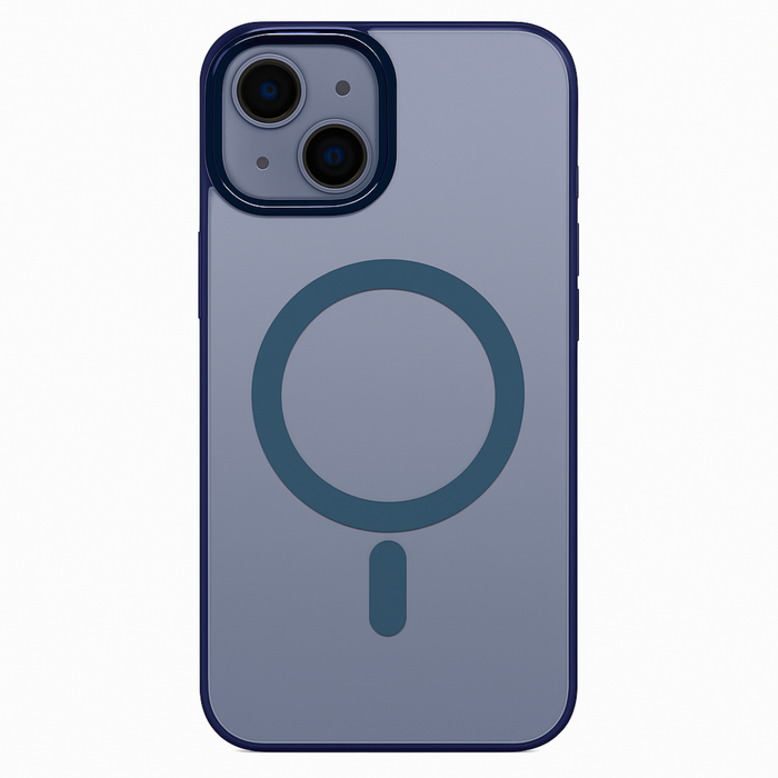 Phone case with a circular design on a white background
