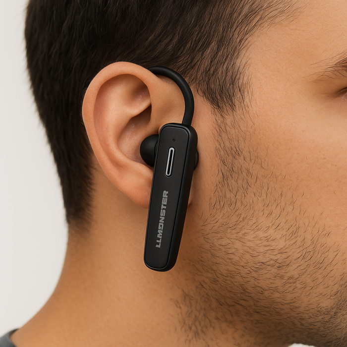 Monster Bluetooth Headset with Over-Ear Hook – 25 Hour Playtime