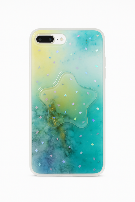 Galaxy Swirl Star Grip Case – Abstract Art Edition