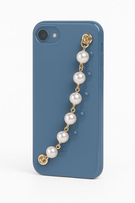 Elegant Pearl Chain Case – Blue (iPhone 7/8/SE)