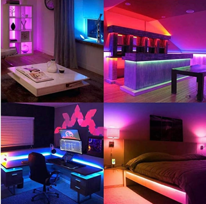 Multicolor RGB LED Strip Light with Remote – 3600 Lumens, 5-Year Life, DIY Kit